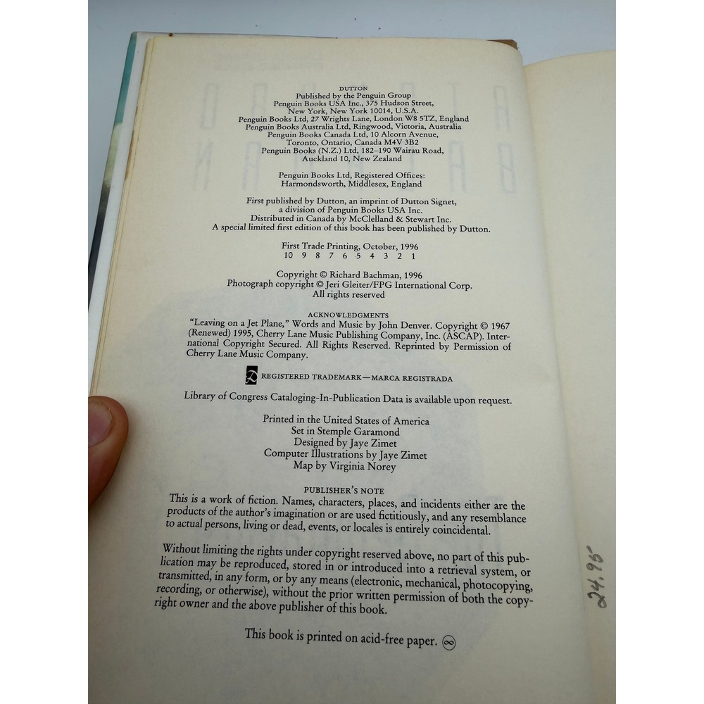 The Regulators Richard Bachman Stephen King‎ First Edition Hardcover 1996 Dutton - Picture 3 of 10
